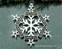 Pewter US Army Star SnowWondersÂ® Ornament(SW6049)