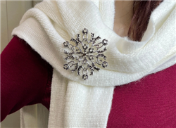 Scottish Thistle SnowWondersÂ® Snowflake Brooch, (SWP2) Scottish Thistle Jewelry