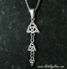 Dainty Triple Trinity dangle Pendant ( S121)NC