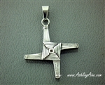 St Brigidâ€™s Cross Pendant / Necklace, Stainless Steel Irish Pendant, Mary of the Gael Cross, Celtic St Brigid's Woven Cross S211