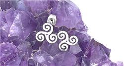 Dainty Triskelion Celtic Post Earring , (S254, Triskele ,Irish, Scottish ,  Newgrange .Welsh, Faith Symbol