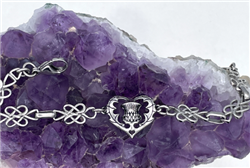 Scottish Thistle Infinity Love Knot Bracelet,(S339) Scottish Bracelet