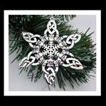 Celtic Claddagh SnowWondersÂ® Snowflake Ornament/Pendant (#JPEW5058)