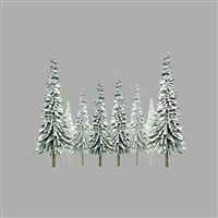 0592005 SUPER SCENIC TREES: SNOW SPRUCE 1" to 2" SCENIC Z-scale, 55/pk