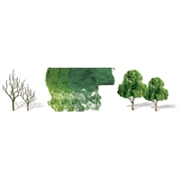 0592022 PROFESSIONAL TREES: DECIDUOUS 2.5" to 4" PRO KIT HO-scale, 10/pk