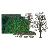 0592066 SUPER SCENIC TREES: SYCAMORE 8" SCENIC KIT, All-scales, 4/pk