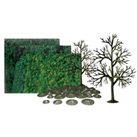 0592067 SUPER SCENIC TREES: DECIDUOUS 6" SCENIC KIT All-scales, 6/pk