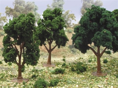 0592130 SUPER SCENIC TREES: DECIDUOUS 2"-3" GREEN, 10/pk