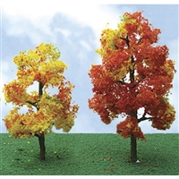 0592320 PRO-ELITE TREES: SYCAMORE Autumn 3.5" to 4" PRO-ELITE HO-scale, 2/pk