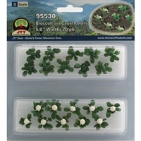 0595530 BROCCOLI & CAULIFLOWERS 5/8" tall O-scale, 20/pk