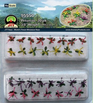 0595550 PETUNIAS 3/8", HO-SCALE, 30//pk
