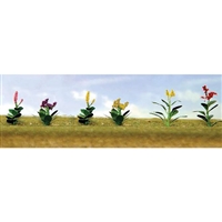 0595563 FLOWER PLANTS ASSORTMENT 4, HO-scale, 12/pk