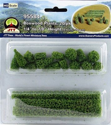 0595584 BOXWOOD PLANTS, HO-scale, 20/pk