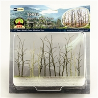 0595629 WOODS EDGE TREES Bare, 3" to 3.5", HO-scale, 14/pk