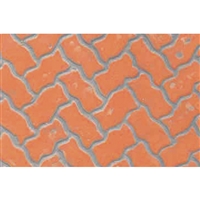 0597431 PATTERN SHEETS, Interlocking Paving, O-scale (1:48) 2/pk