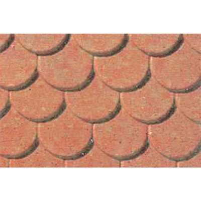 0597438 PATTERN SHEETS, Scalloped Edge Tile, O-scale (1:48) 2/pk