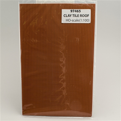 0597465 PATTERN SHEETS, Clay Tile Roof, HO-scale (1:100) 2/pk