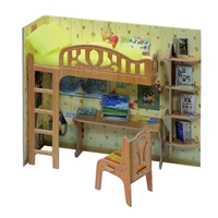 A SET OF FURNITURE: A CORNER SCHOOLBOY