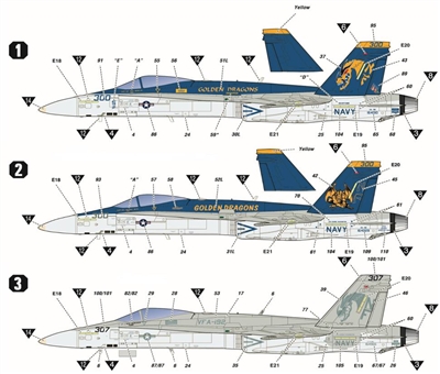 12564 1/72 USN F/A-18C VFA-192 "Golden Dragons"