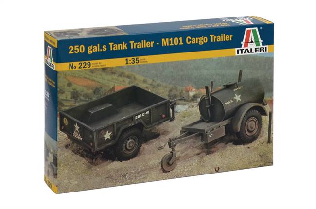 550229 1/35 250 Gal. S Tank Trailer and M101 Cargo Trailer