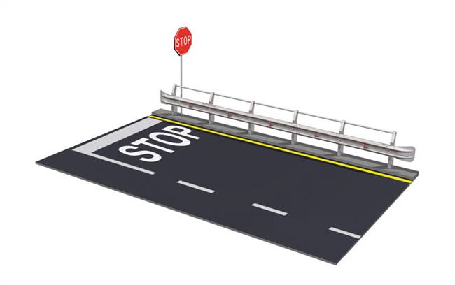 553864 1/24 Guard Rail and Road Section for Display