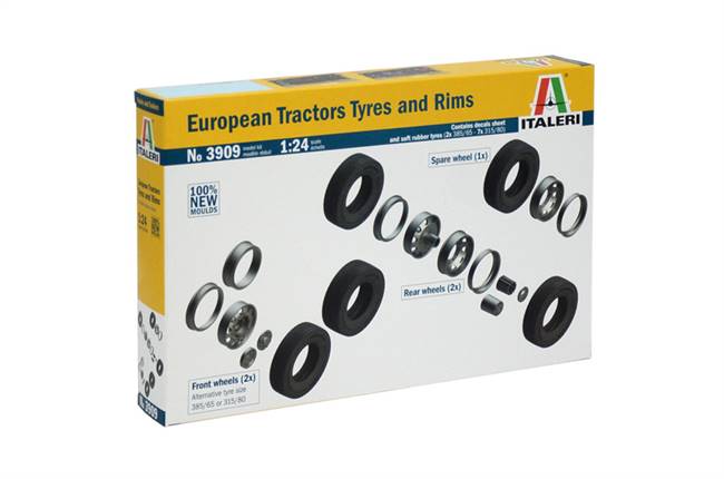 553909 1/24 European Tractors Tyres and Rims