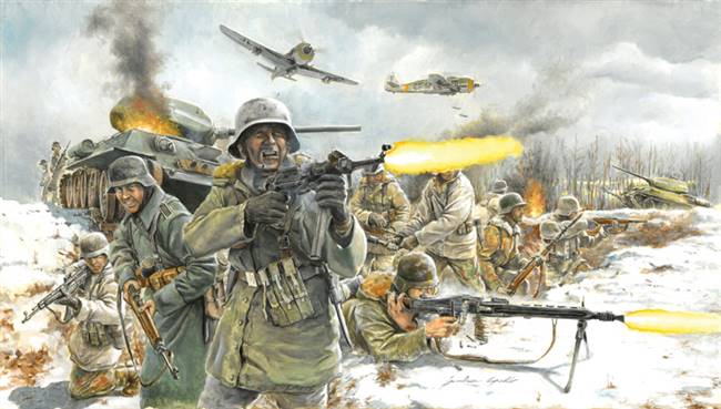 556151 1/72 WWII German Infantry (Winter Uniform)