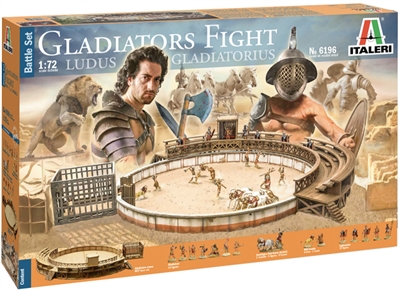 556196 1/72 Gladiators Fight Ludus Gladiatorius with MDF Laser-Cut Arena