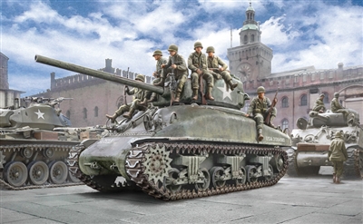 556568 1/35 M4A1 Sherman with U.S. Infantry