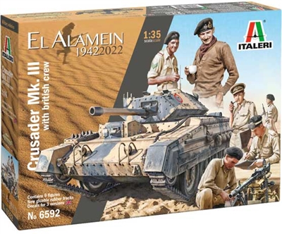 556592 1:35 Crusader Mk. III with British Tank Crew - El Alamein 80th Anniv