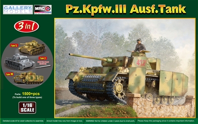 64011 1/16  Pz.Kpfw.III Ausf. Type J/L/M (3-in-1)