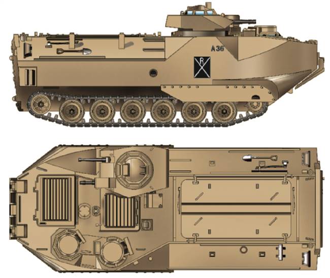 700103 1/144 AAVP7A1 Amphibious armor