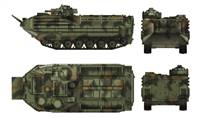 700105 1/144 AAV7A1 Amphibious armor
