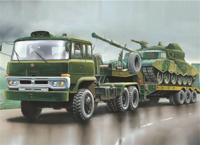 700201 1/35 Vehicle-CHN 50T Tank Transporter