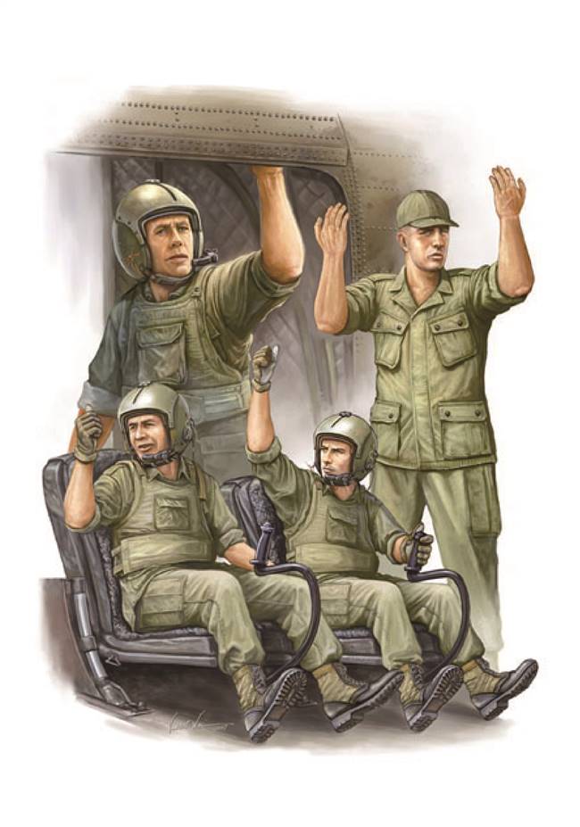 700417 1/35 CH-47 Crew in Vietnam