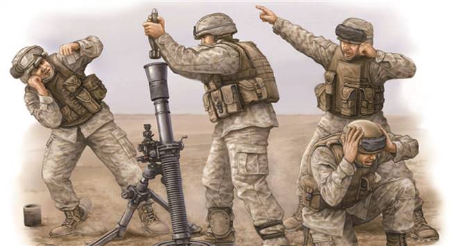 700423 1/35 Modern U.S.Marine M252 Team