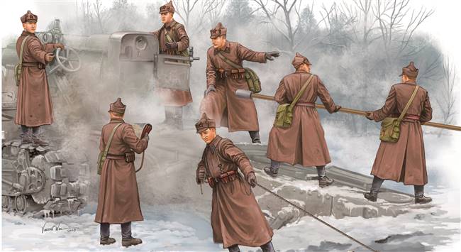 700427 1/35 Soviet B-4 Howitzer Artillery Crew