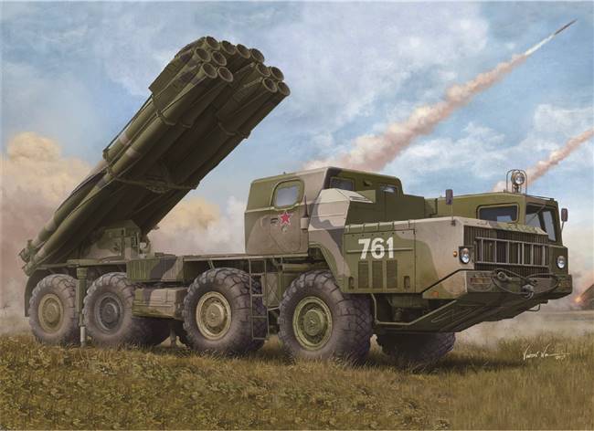 701020 1/35 Russian 9A52-2 Smerch-M multiple rocket launcher of RSZO 9k58 Smerch MRLS