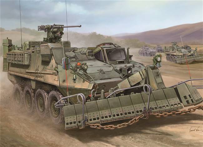 701575 1/35 M1132 Stryker Engineer Squad Vehicle w/SMP-Surface Mine Plow/AMP