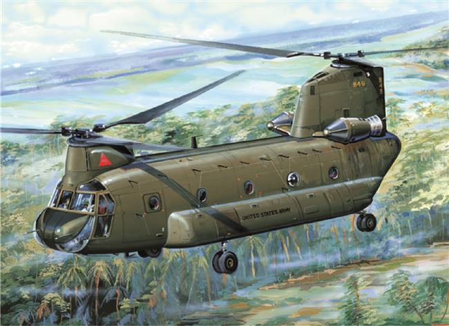 701621 1/72 CH-47A Chinook medium-lift helicopter