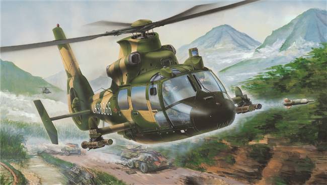 702802 1/48 Helicopter-Z-9G Armed Helicopter