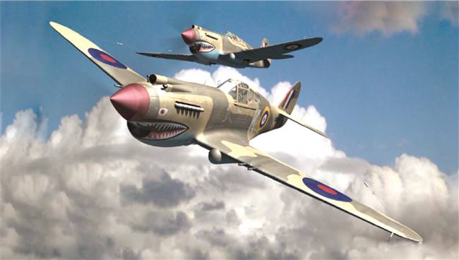702807 1/48 Aircraft-Curtiss P-40B Warhawk