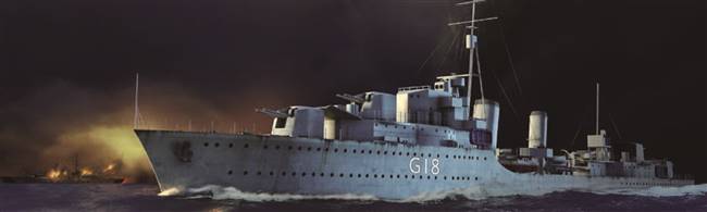 705332 1/350 HMS Zulu Destroyer 1941