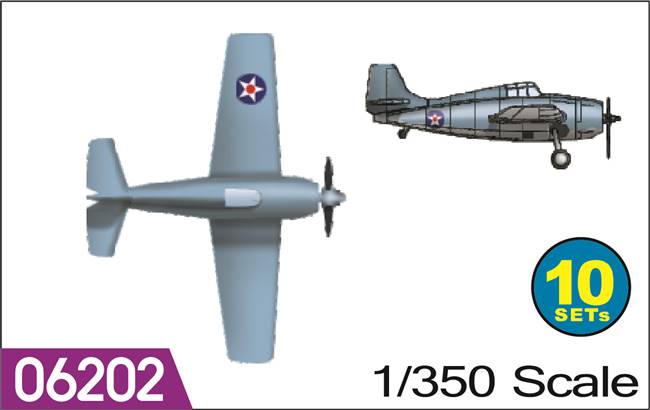 706202 1/350 Aircraft-F4F-4 Wildcat  - 10pcs/box
