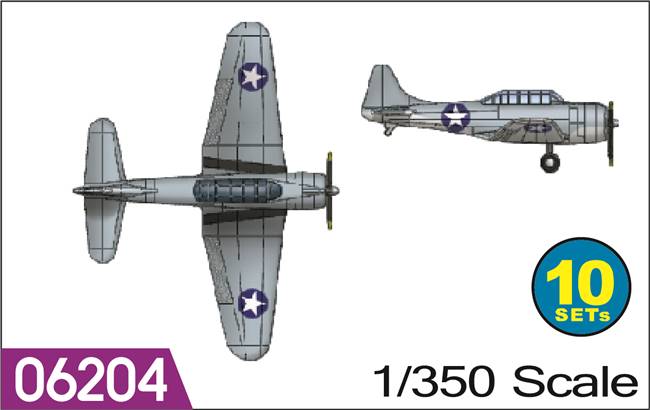 706204 1/350 Aircraft-SBD3 Dauntless  - 10pcs/box