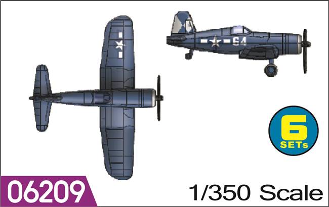 706209 1/350 Aircraft-F4U Corsair  - 6pcs/box