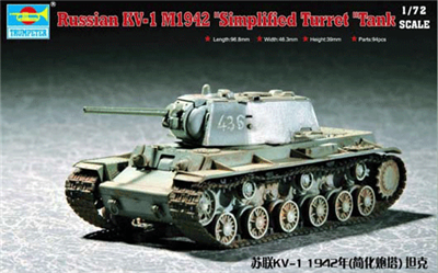 707234 1:72 Russia KV-1 (Model 1942) Simplified Turret Tank
