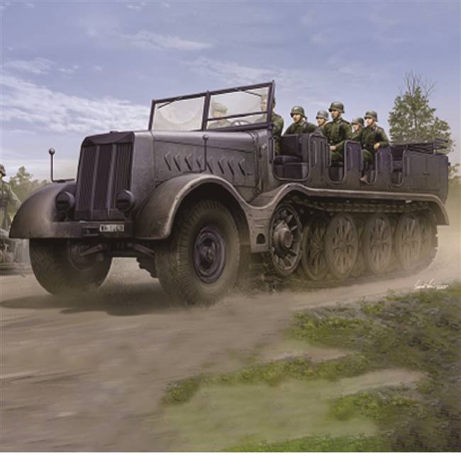 709575 1:35 Schwerer Zugkraftwagen 18 t Sd.Kfz.9 Artillery Version