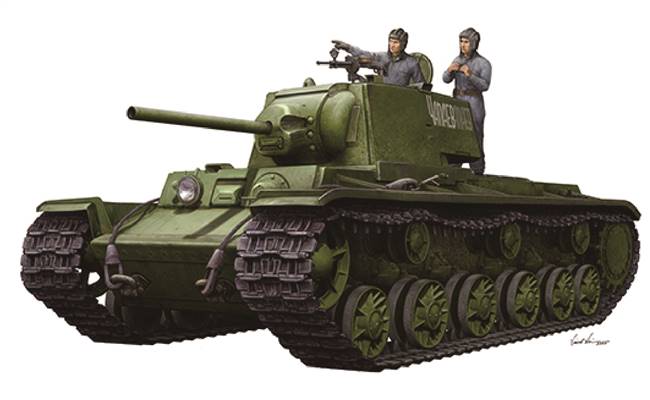 709597 1/35 KV-1 1942 Simplified Turret Tank w/Tank Crew