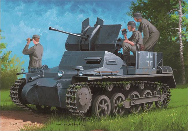 80147 1/35 German Flakpanzer IA w/Ammo.Trailer